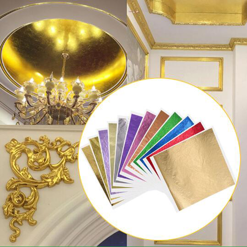 Nail Art Vintage - 1000pcs/pack 13cm Leaf Sheets Gold Leaf