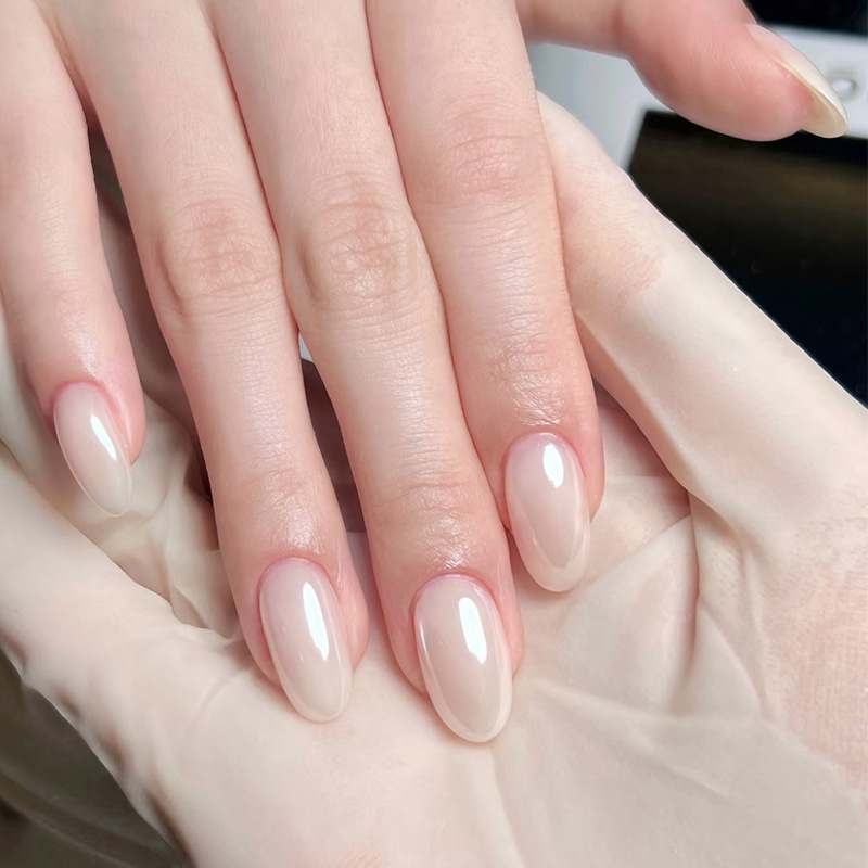 Nail Art Fake Nails - 24 Pcs Simple Acrylic Press on