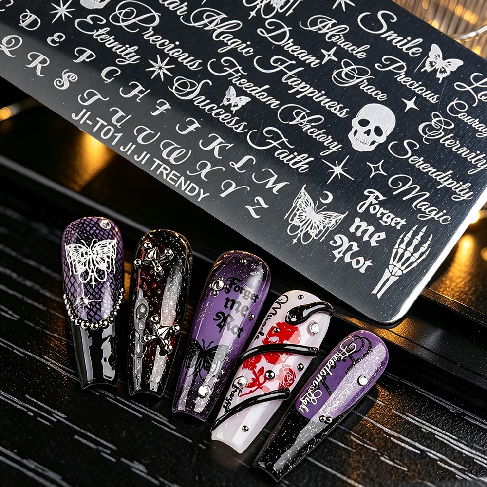 3D Skeleton Skull Butterfly Ha - Nail Art Vintage review and price