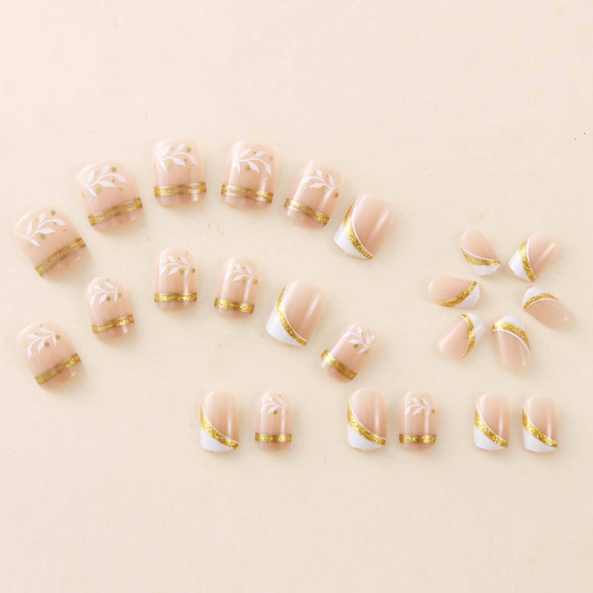 Nude Short Square Press On Nai - Nail Art Fake Nails review and price