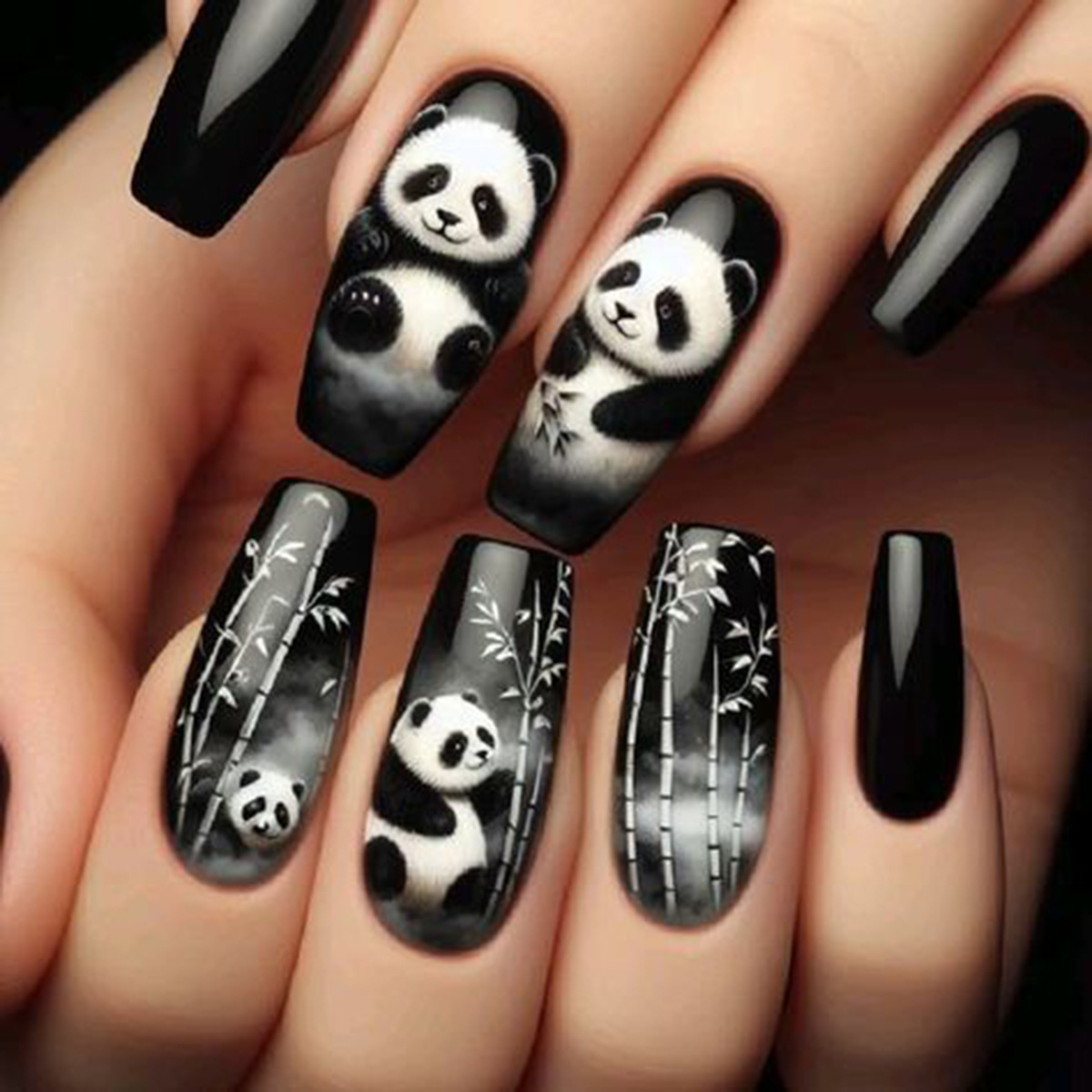 24pcs/set short Medium Long fa - Nail Art Fake Nails review and price