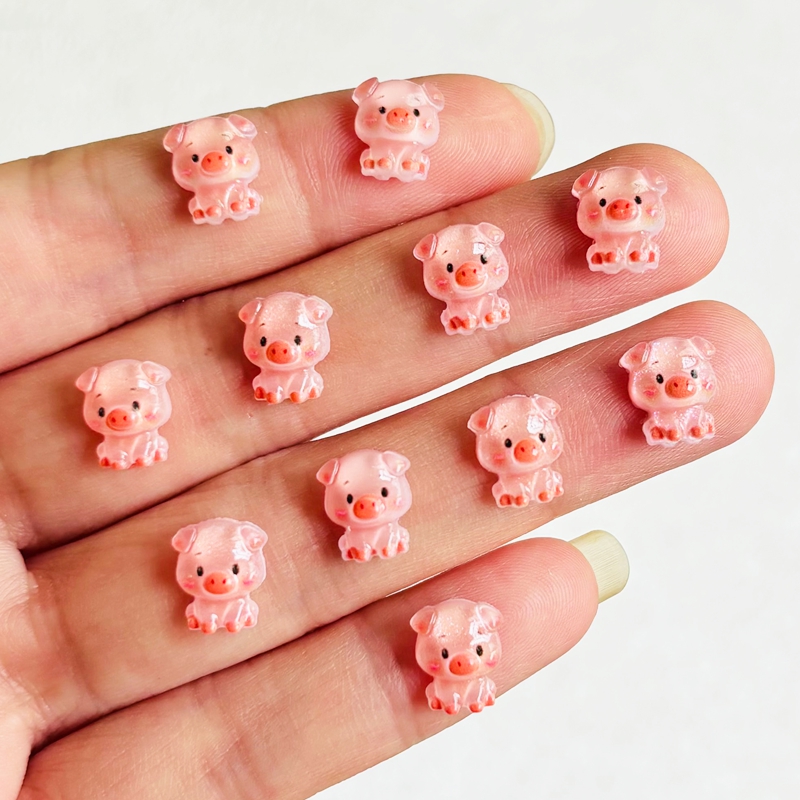 60 pieces of cartoon mini pig  - Nail Art Vintage review and price
