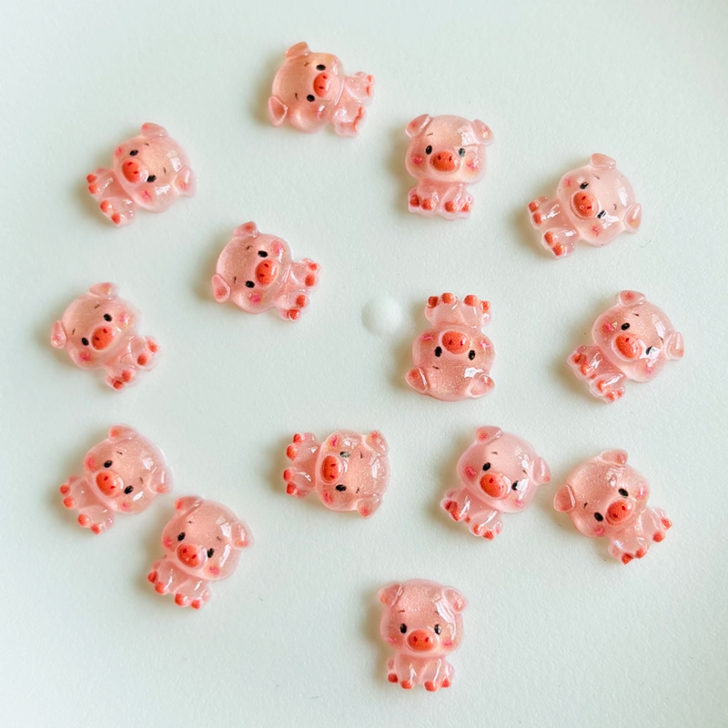 60 pieces of cartoon mini pig  - Nail Art Vintage review and price