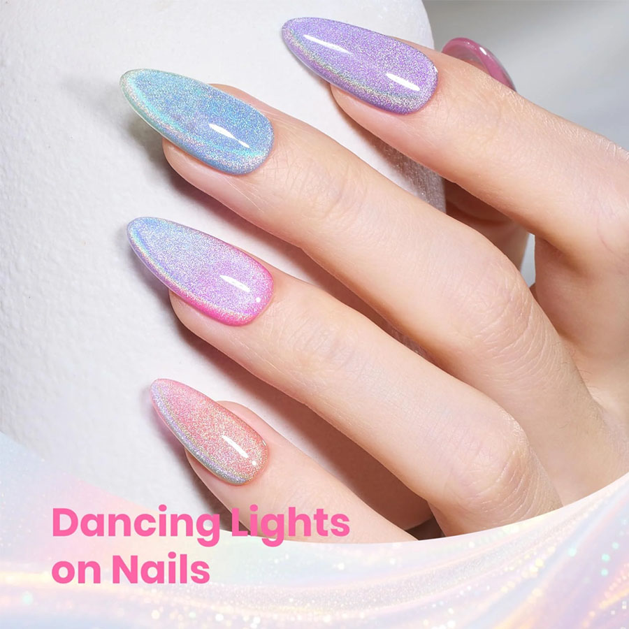 QAZIXU 1/6 Pcs Rainbow Cat Eye - Nail Art Pink Cat Eye review and price