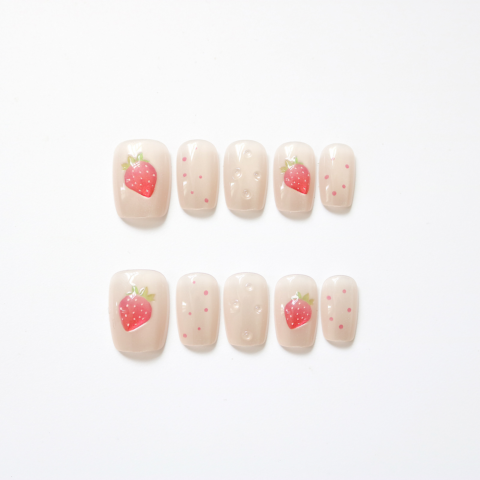 10pcs Short Square Cat Eye Han - Nail Art Fake Nails review and price
