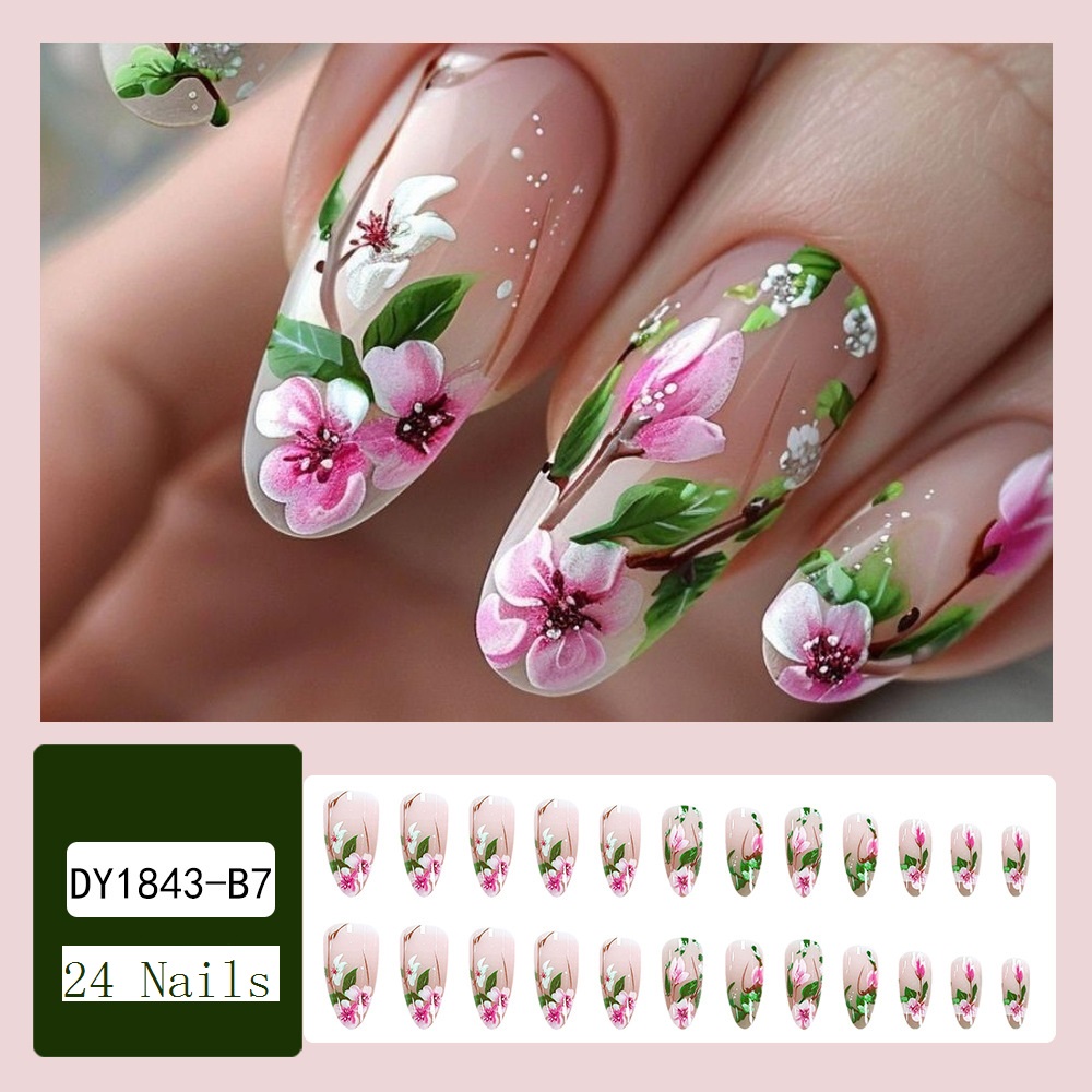 Short Almond Press on Nails 3D - Nail Art Fake Nails review and price