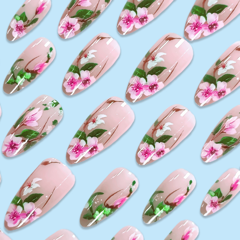 Short Almond Press on Nails 3D - Nail Art Fake Nails review and price