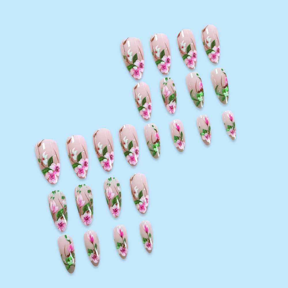 Short Almond Press on Nails 3D - Nail Art Fake Nails review and price