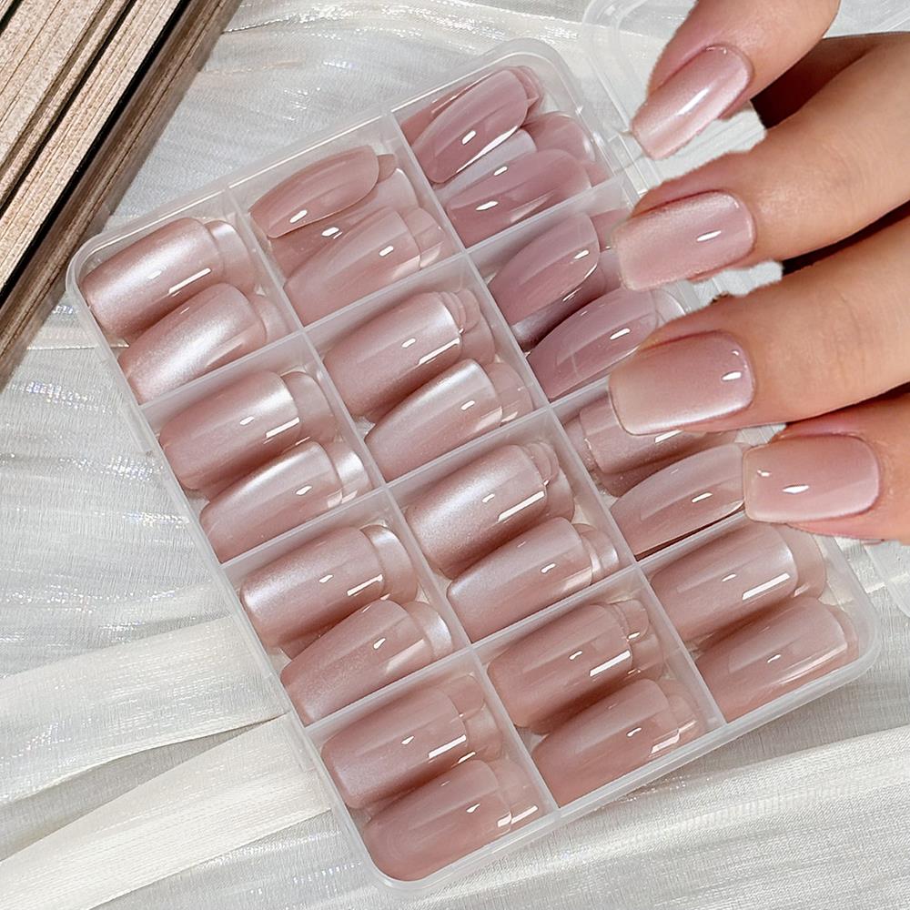 144Pc Glossy Nude Pink Cat's E - Nail Art Pink Cat Eye review and price