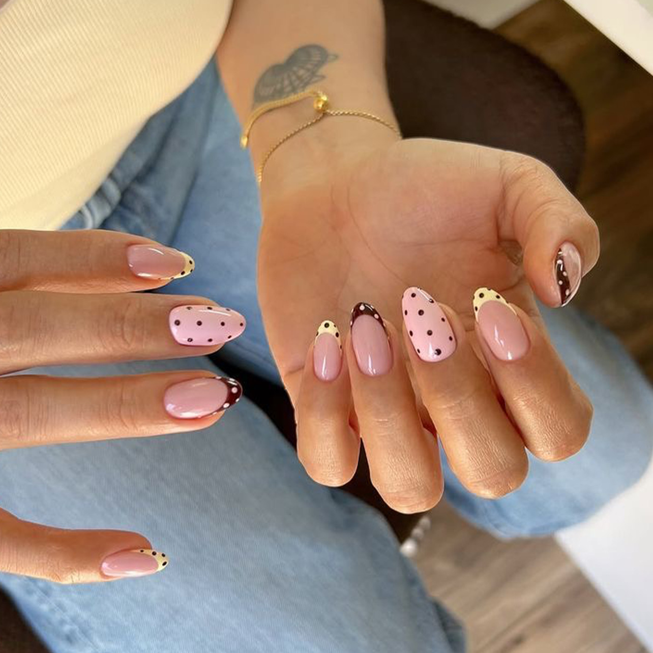 24Pcs Almond False Nails Sets  - Nail Art Fake Nails review and price