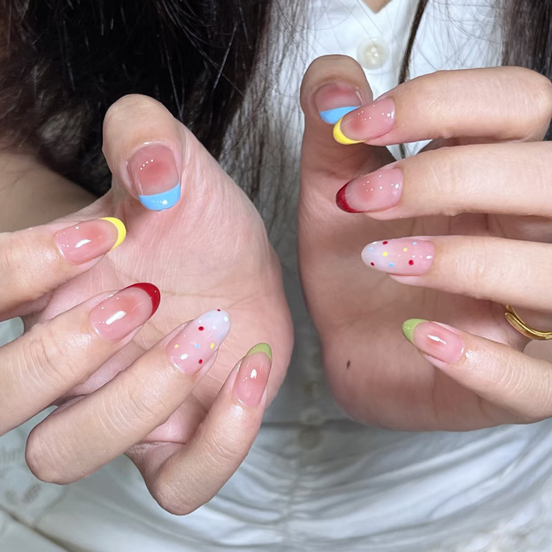 24Pcs Almond False Nails Sets  - Nail Art Fake Nails review and price