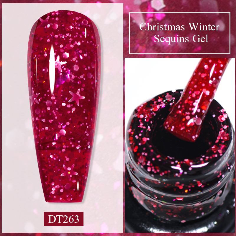 7ML Christmas Glitter Gel Nail - Nail Art Xmas review and price