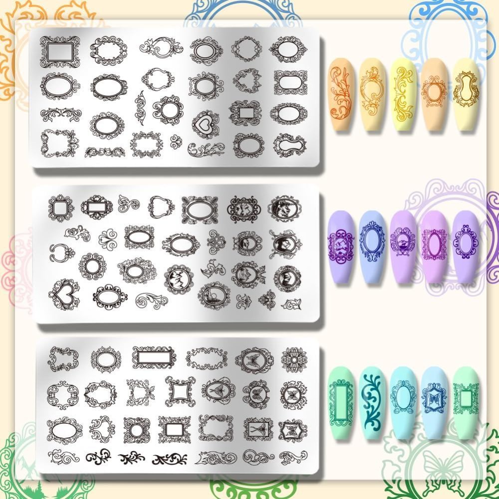 3pcs Vintage Picture Frame Nai - Nail Art Vintage review and price