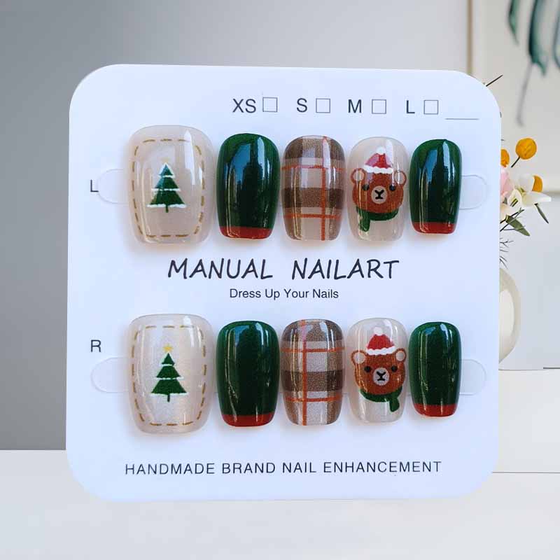 10 Pcs Christmas Half Handmade - Nail Art Fake Nails review and price