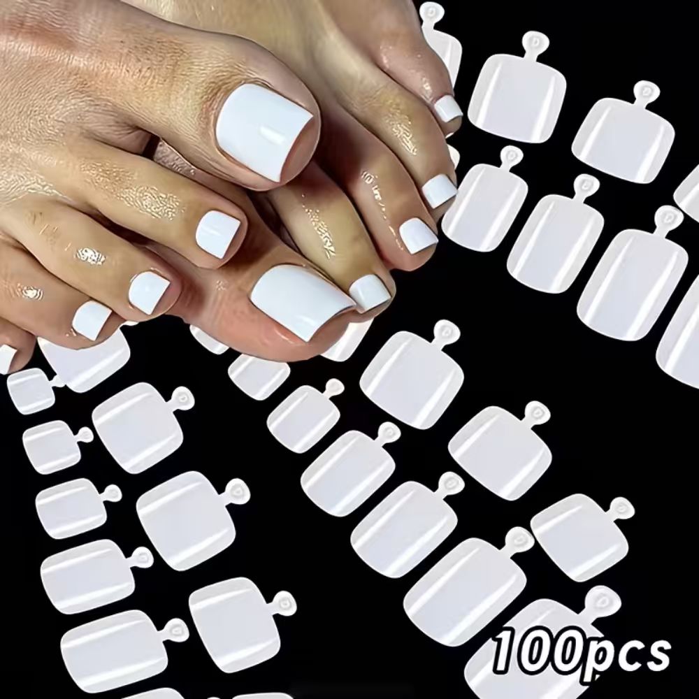 100pcs/Box French Tip Press-On - Nail Art Fake Nails review and price