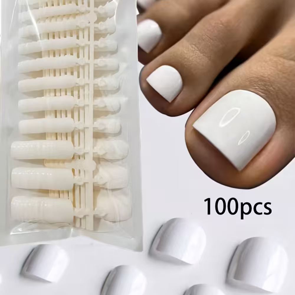 100pcs/Box French Tip Press-On - Nail Art Fake Nails review and price