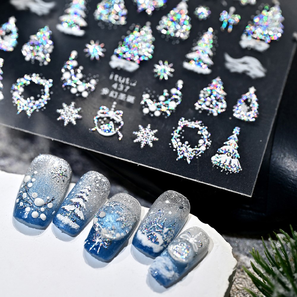 5D Embossed Gold Castle/Garlan - Nail Art Xmas review and price