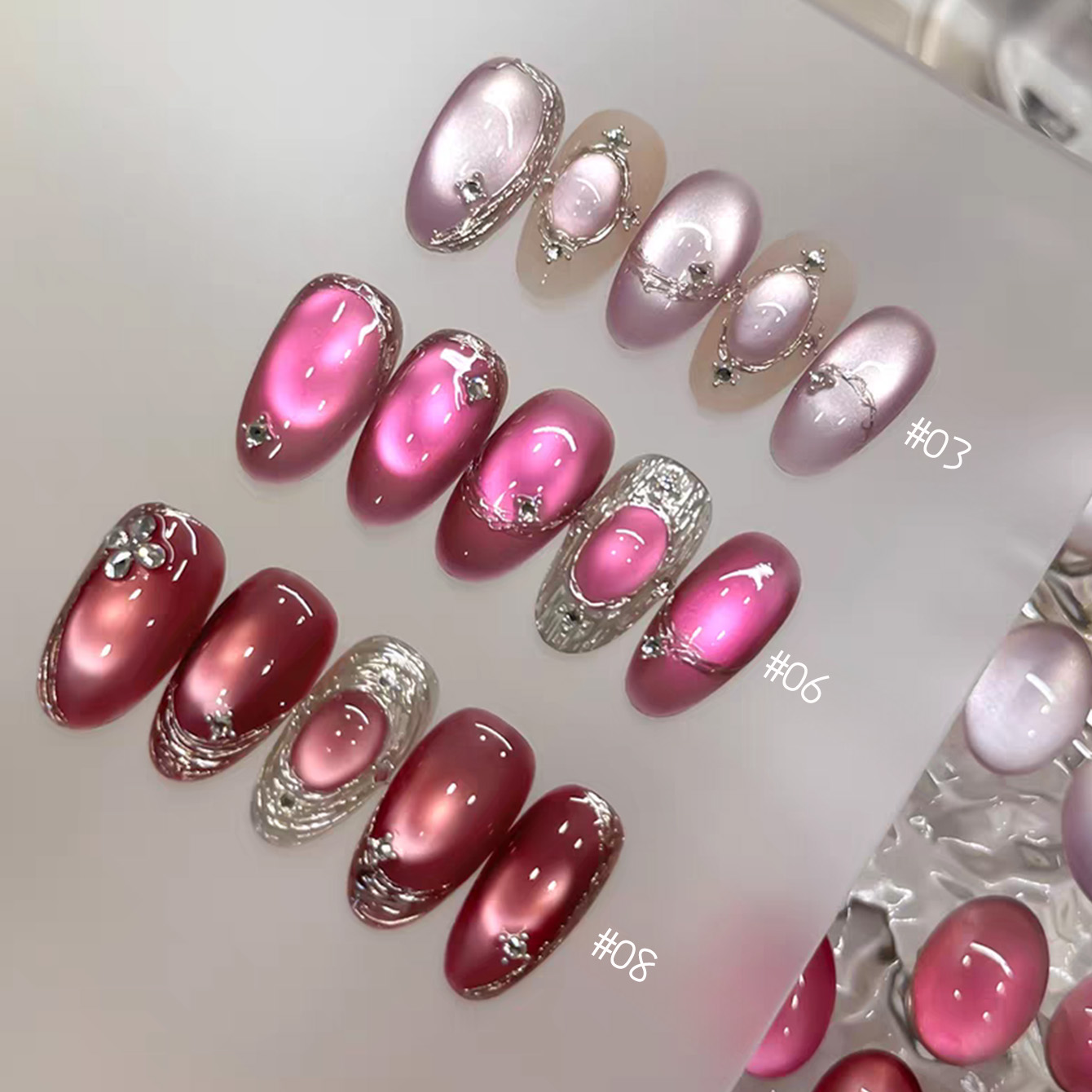 1pcs TC 2026 Summer Popular Ic - Nail Art Pink Cat Eye review and price