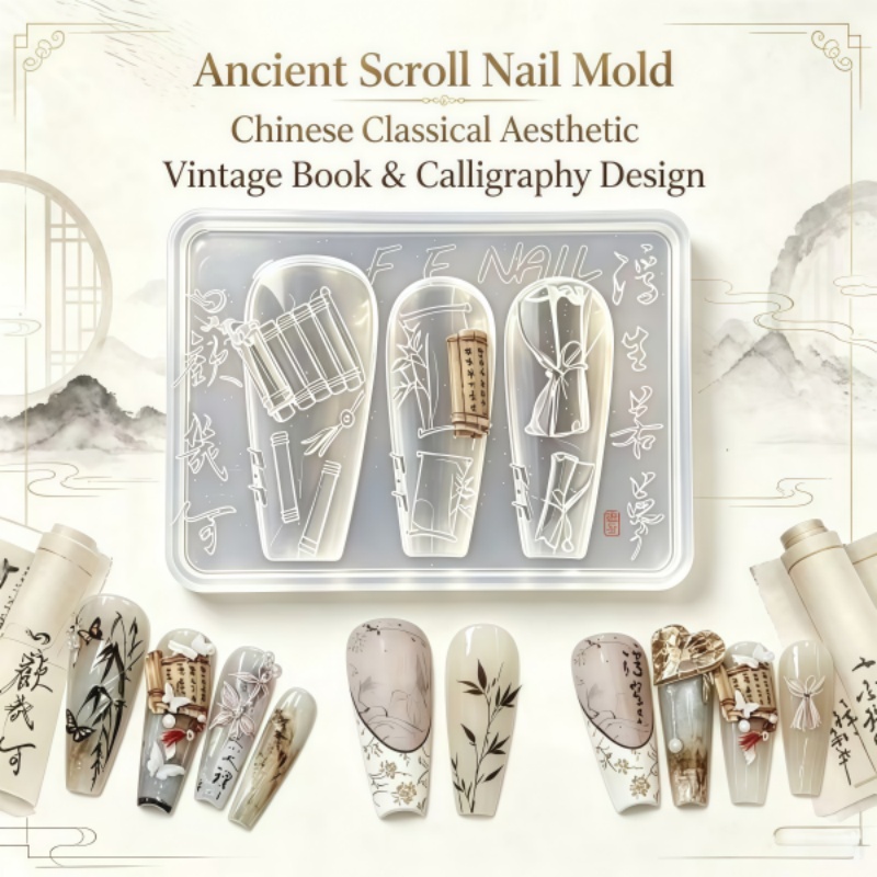 Chinese Ancient Style Book Scr - Nail Art Vintage review and price
