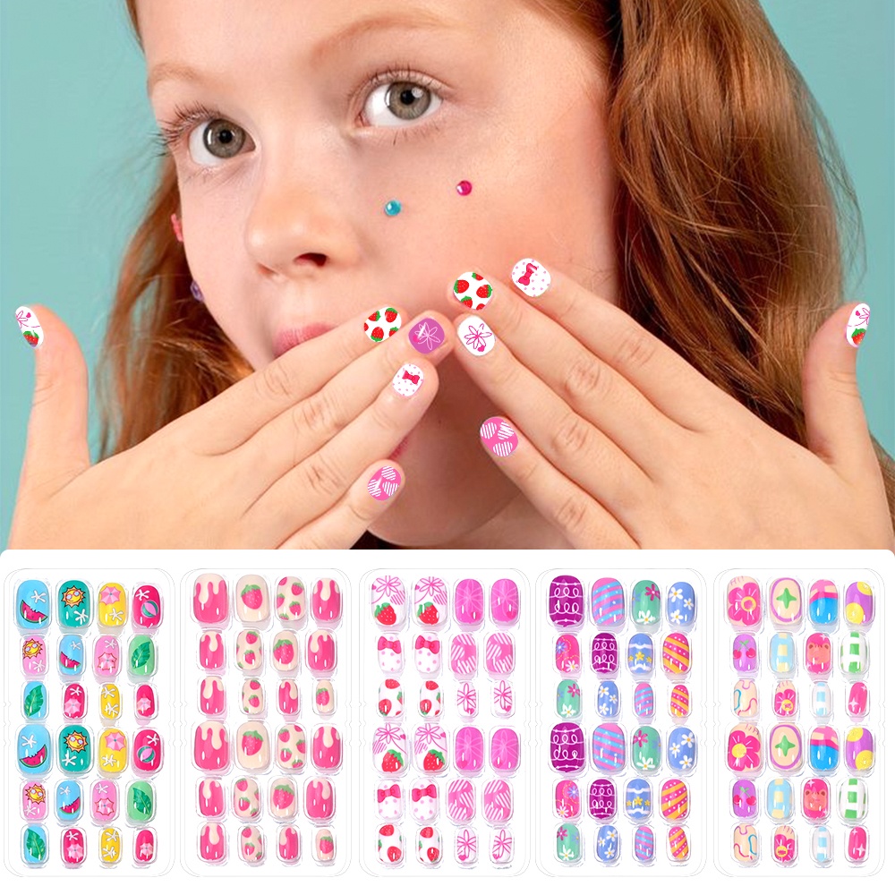 120-Piece 5-Set Candy Kids Pre - Nail Art Fake Nails review and price