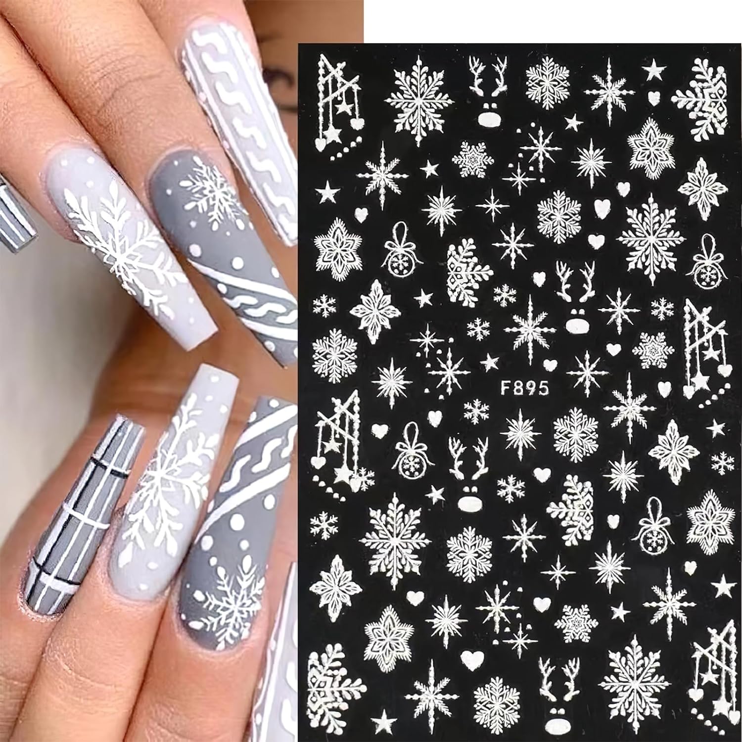3D Snowflake Nail Art Decals W - Nail Art Xmas review and price