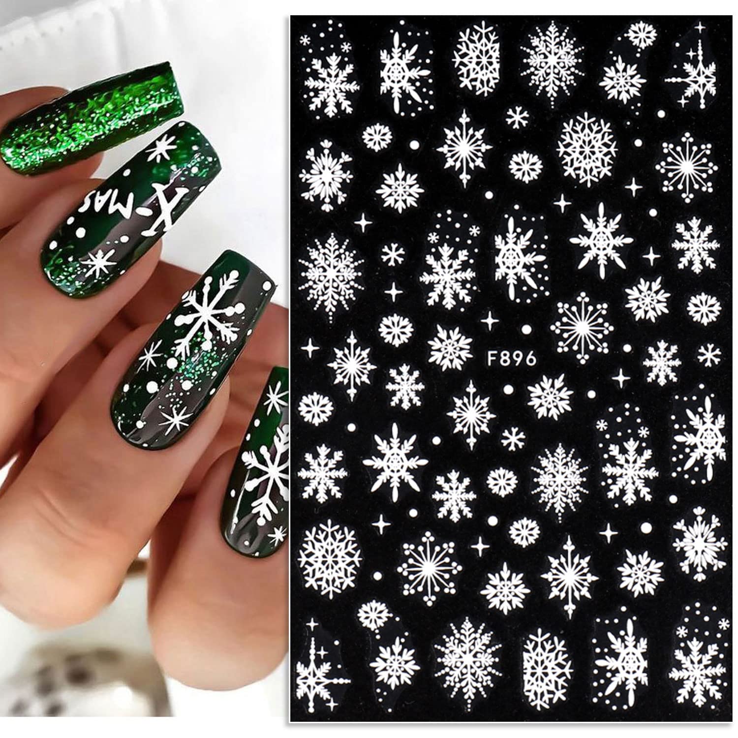 3D Snowflake Nail Art Decals W - Nail Art Xmas review and price