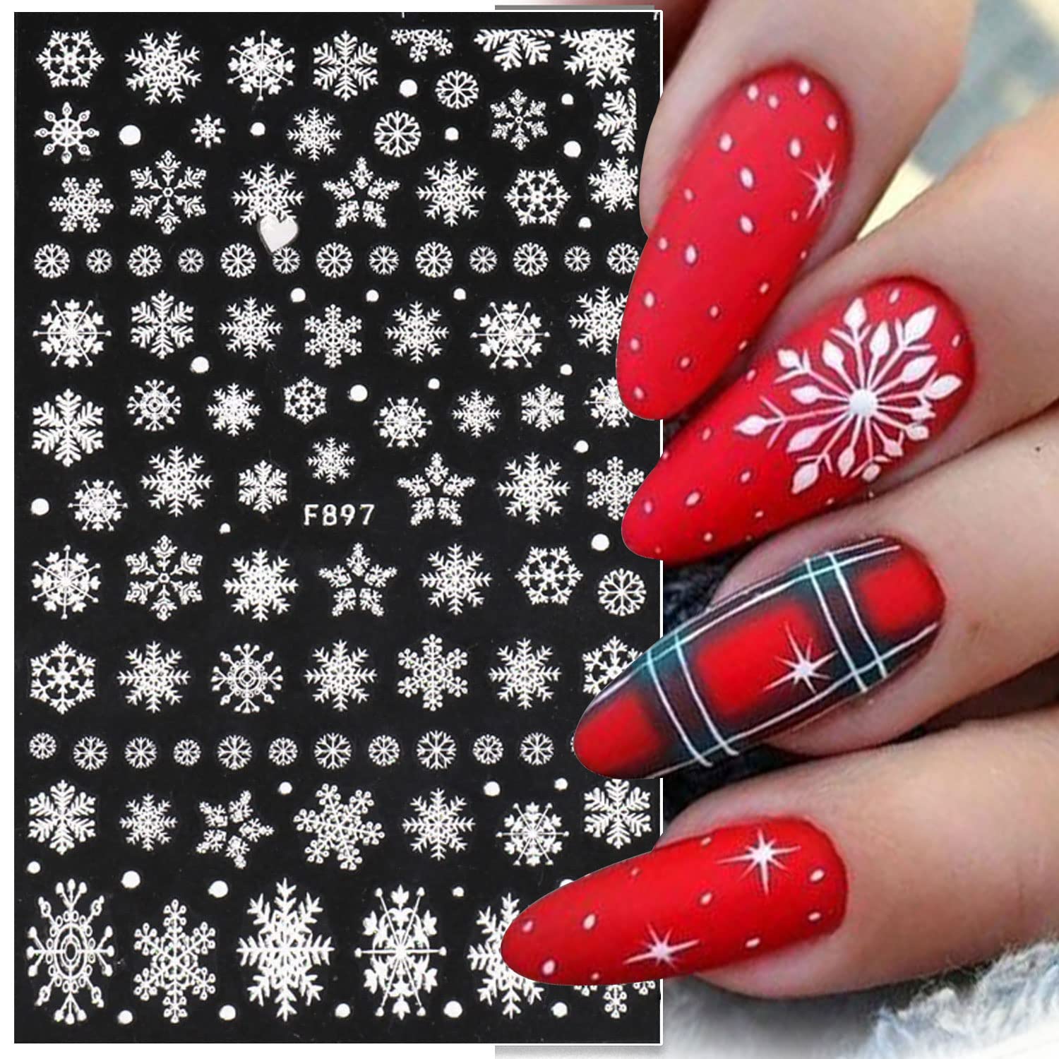 3D Snowflake Nail Art Decals W - Nail Art Xmas review and price
