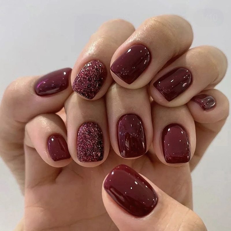 24Pcs Solid Color Press on Nai - Nail Art Fake Nails review and price